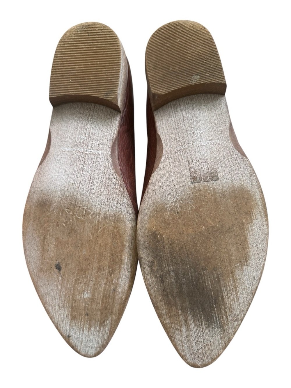 Free People Royale Flats Cutout Leather Pointed Toe D’Orsay Brown Size 40 9/9.5 - Picture 15 of 16